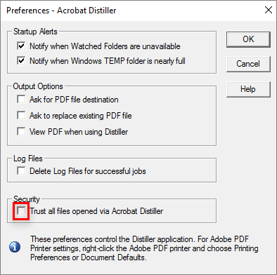 adobe acrobat as postscript driver for mac